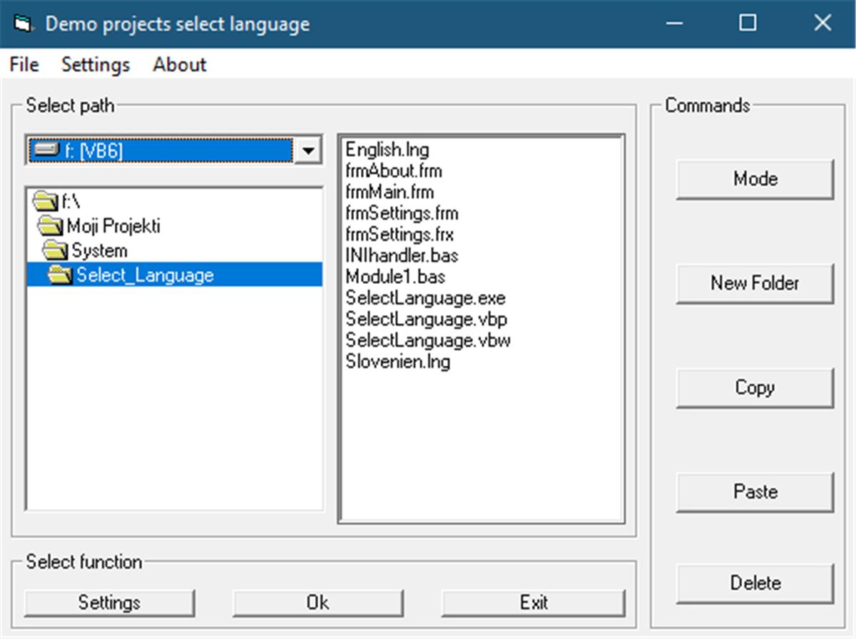 Select language